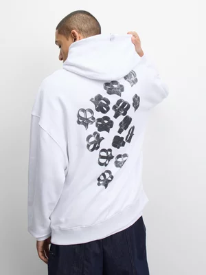 Anatomy Men's 3D Logo Graphic White Hoodie 