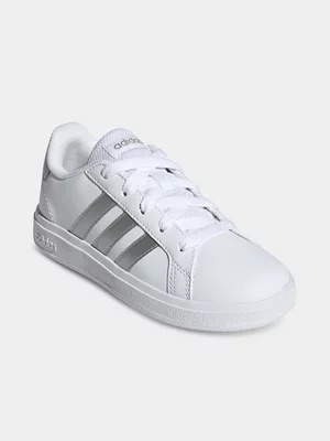 Junior adidas Grand Court 2.0 White/Silver Sneaker