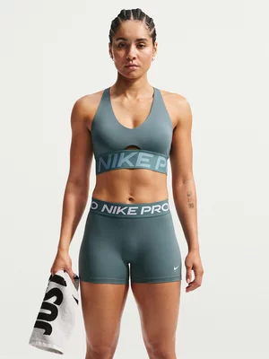 Nike Pro Womens Sculpt Dri-Fit Padded Mineral Slate/Denim Turquoise/White Sports Bra