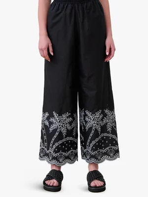 Women's Me&B Black Palm Anglaise Elasticated Pants