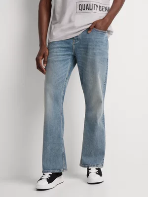 Relay Jeans Men's Bootleg Flare Light Wash Blue Denim