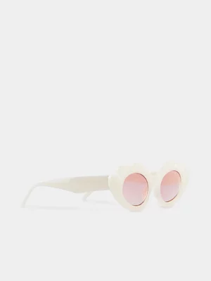 Cotton On Kids White Florence Flower Sunglasses