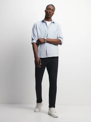 Men's Light Blue Striped Shirt