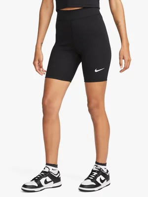 Nike Womens Sportswear Classic High-Waisted 8" Black Biker Shorts