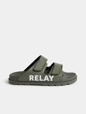 Relay Jeans Men's Moulded Print Fatigue Mule Sandals