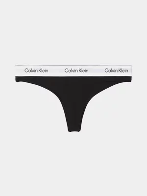 Women's Calvin Klein Black  Thong