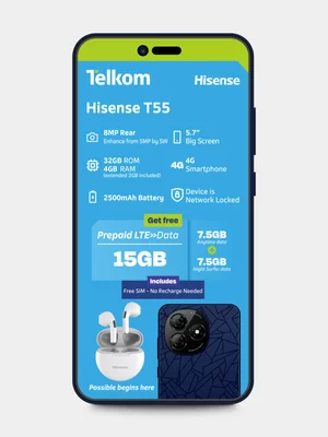 Hisense T55  + Earpods + 15GB