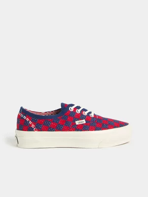 Vans Women's LX Authentic 44 EK Checkerboard Red/Blue Sneaker