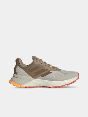 adidas Mens Terrex Soulstride Beige/Green Trail Running Shoes 