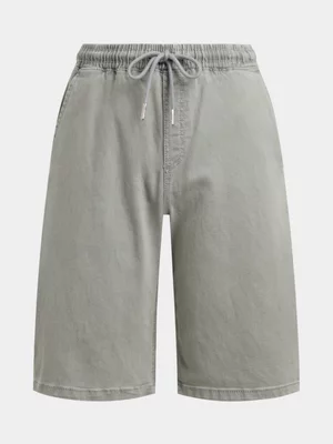 Jet Older Boys Grey Core Denim Shorts