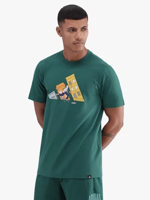 adidas Mens Graphic Collegiate Green Tee
