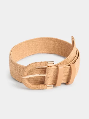 Jet Women’s Tan Straw Belt