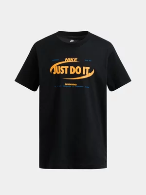 Nike Unisex Youth Brandmark Just Do It Black T-Shirt