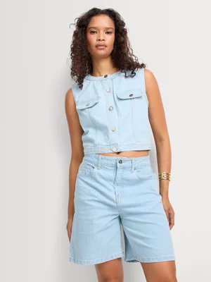 FF Denim Bermuda Shorts