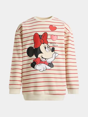 Jet Younger Girls Red Stripe Active Crew