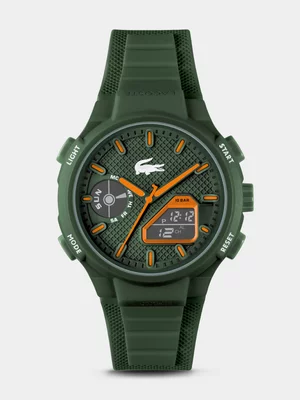 Lacoste LC33 Khaki Thermoplastic Silicone Ana Digi Watch