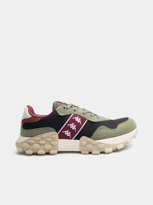 Mens Kappa Authentic Yatchi Black/Green Sneaker