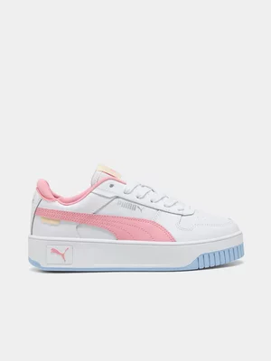 Puma Junior Grade-School Carina Street White/Pink/Blue Sneakers