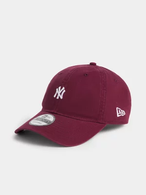 New Era Unisex 9TWENTY New York Yankees Mini Washed Burgundy Cap