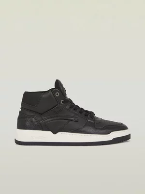 G-Star Men's Grid Mid Leather  Black Sneakers