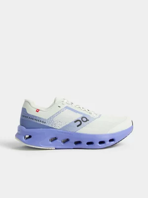 On Junior Grade-School Cloudsurfer Grey/Blue Running Shoes 