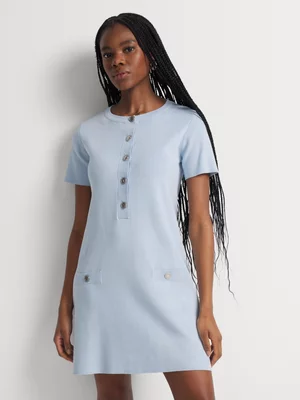 Button Shift Dress