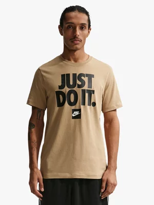 Nike Mens Just Do It Beige Tee