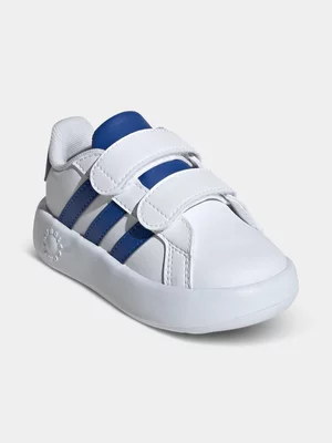 adidas Junior Infant Grand Court 2.0 White/Blue Sneakers 