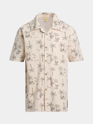 Jet Boys Stitch Cream Woven Shirt