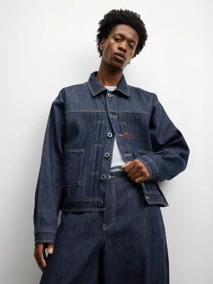 Redbat Men's Raw Denim Blue Jacket