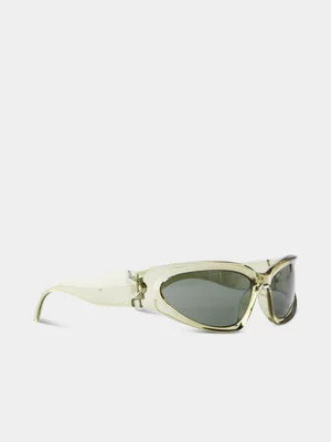 Women's Cotton On Green Bonnie Sporty Racer Sunglasses