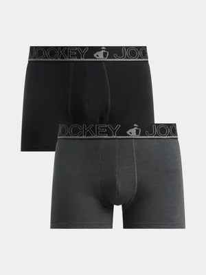 Jockey 2-Pack Charcoal Melange Trunks