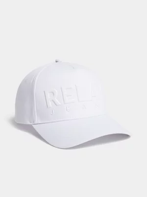 Relay Jeans Men's Gel Branding White Peak Cap