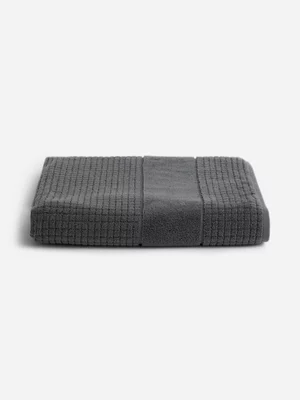Jet Home Charcoal Jacquared Bath Sheet