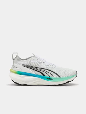 Puma Womens Foreverrun Nitro 2 White/Mint Running Shoes 