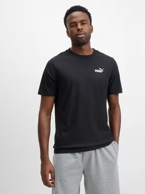 Mens Puma Small Logo Black Tee