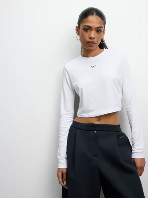 Nike Women's Sportswear Chill Knit White Cropped Top