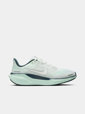 Nike Womens Pegasus 41 Aqua/Metallic Silver Running Shoes 