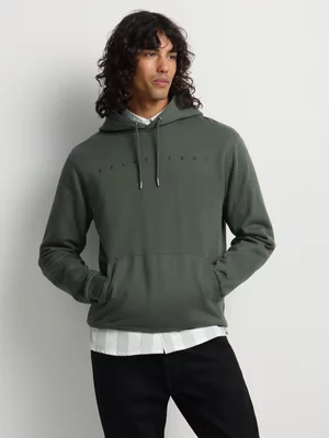Relay Jeans Men's Regular Fit Basic Scattered Green Hoodie