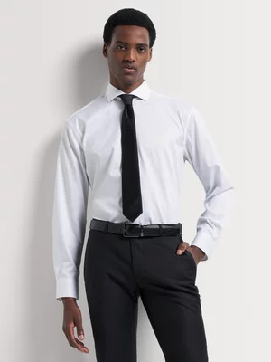 Fabiani Men's White Twill Cutaway Collar Shirt