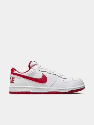 Nike Mens Big Low White/Red Sneakers 