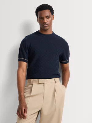 Markham Men's Regular Fit Navy Knitwear
