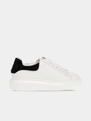Women's Steve Madden Black & White GAZE-R Sneakers