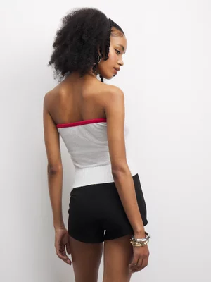 The FIX Women's White Bandeau 'Cherry' Top 