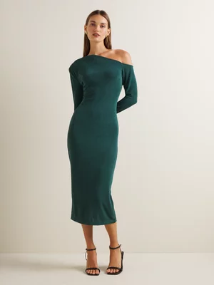 Women's Iconography One Shoulder Knit Bodycon Dress