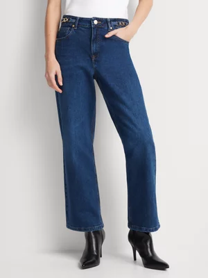 Luella Denim Straight Leg Horse Bit Detail Jeans