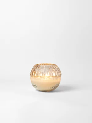 AH Lidded Facetted Glass Jar Candle 8cm