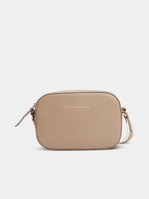 Women's Tommy Hilfiger Taupe  Logotape Camera Bag