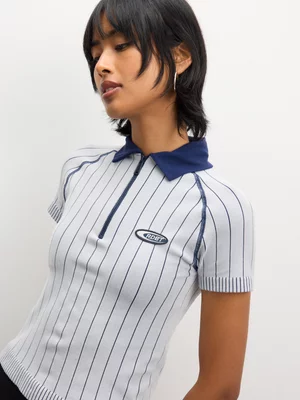 Redbat Athletics Women's Seamless Striped Navy/GreyGolfer