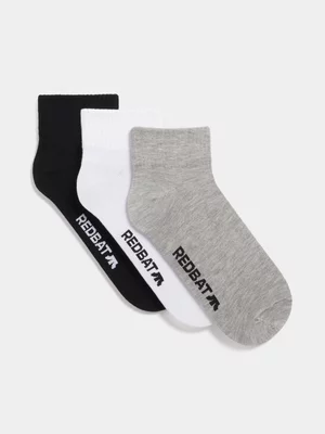 Redbat Unisex Tennis  Black/White/Grey  4-7